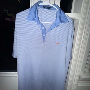 Men's Southern Marsh Blue Striped Polo Shirt